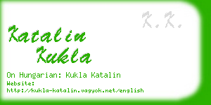 katalin kukla business card